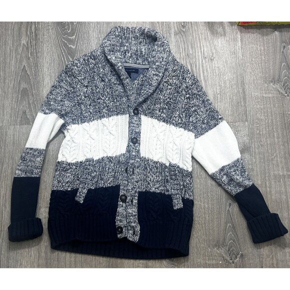 Tommy Hilfiger Knitted Cardigan Sweater Men's Size Small Long Sleeve Multicolor - Picture 1 of 9